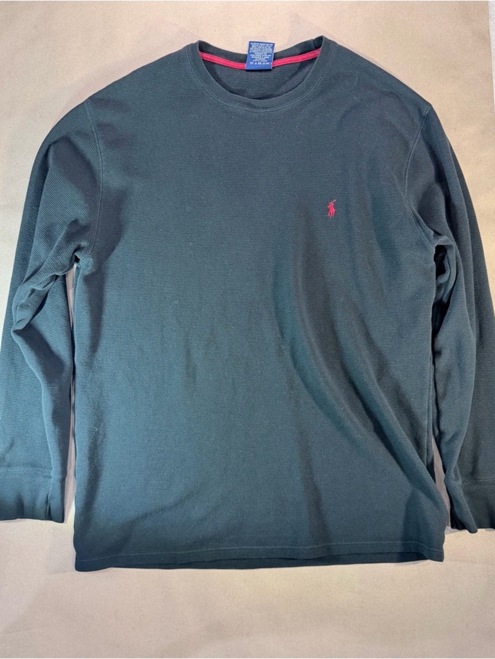 Polo Ralph Lauren Sleepwear Long‑Sleeve Shirt – Men’s XL Black w/ Red Pony